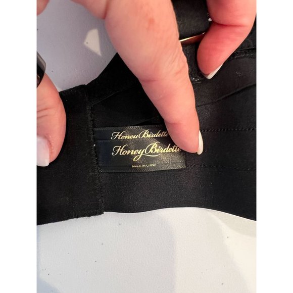 SOLD Rare Honey Birdette Fishnet Bra Gold Accent - 32A - Picture 7 of 9